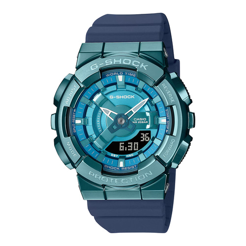 정식수입 지샥 미니 우레탄 시계 아날로그 블루 GM-S110LB-2ADR